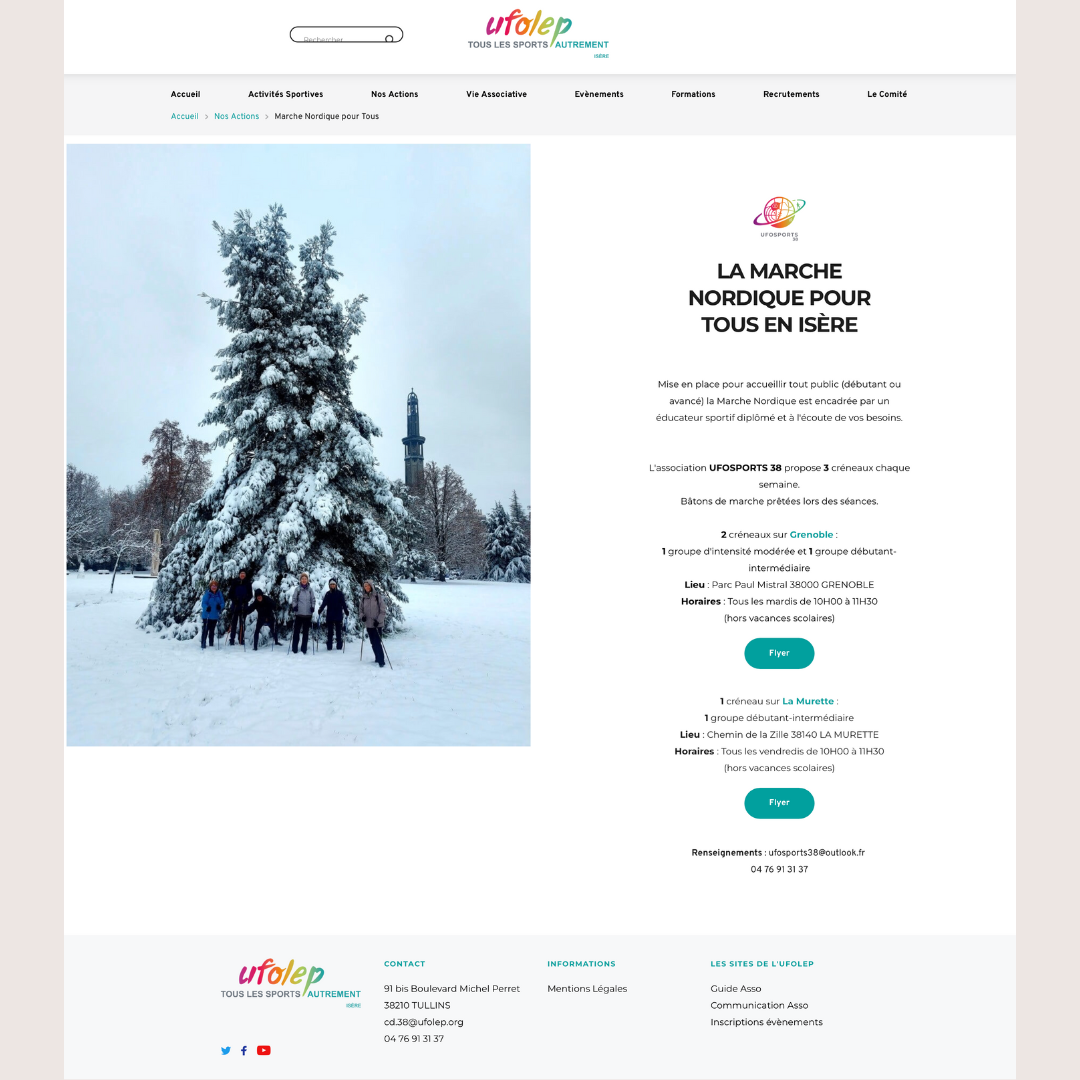 Pages de site internet